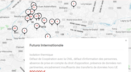 Sanction RGPD 500000€ pour manquement au RGPD - Futura Internationale